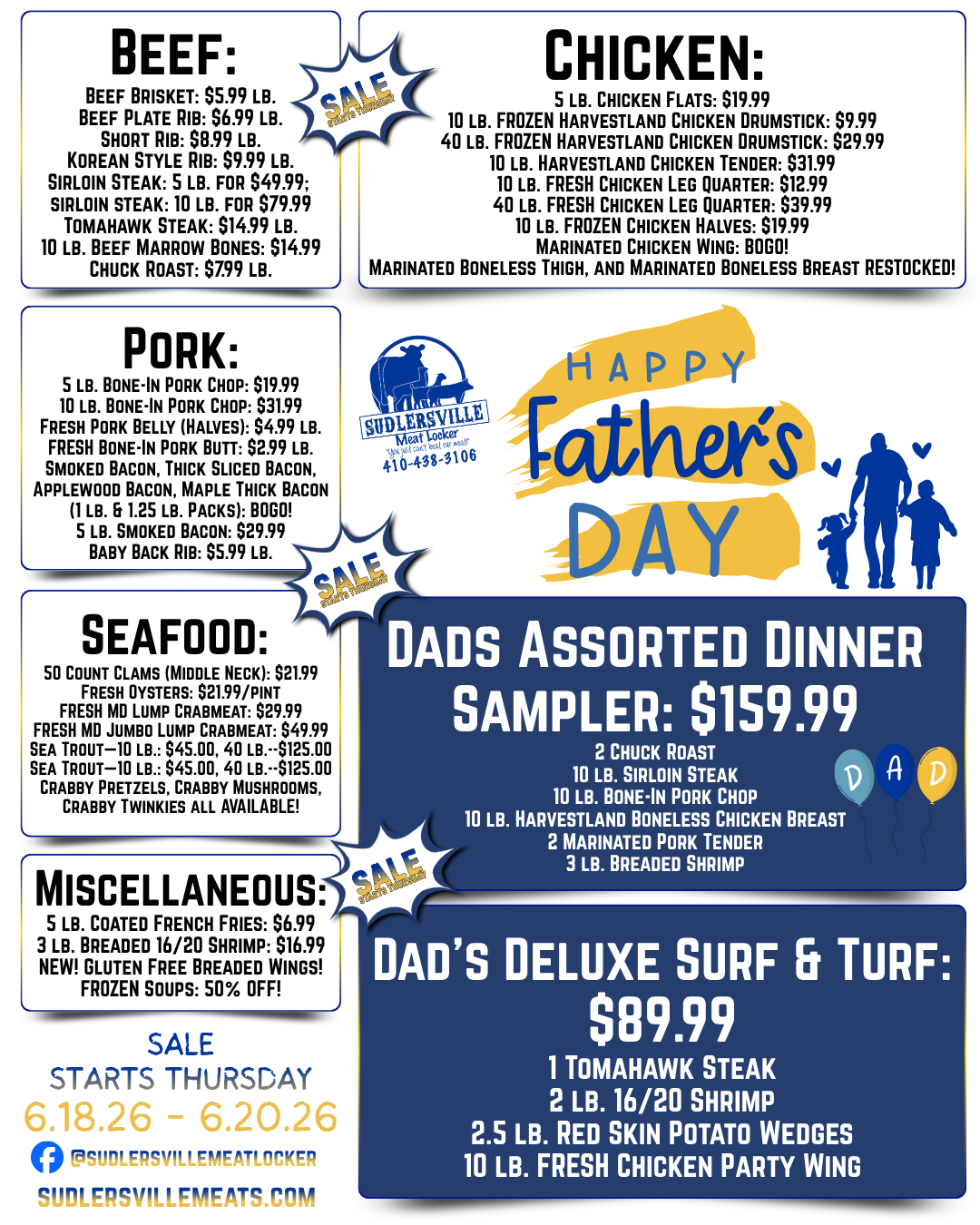 Sudlersville Meat Locker weekly specials flyer